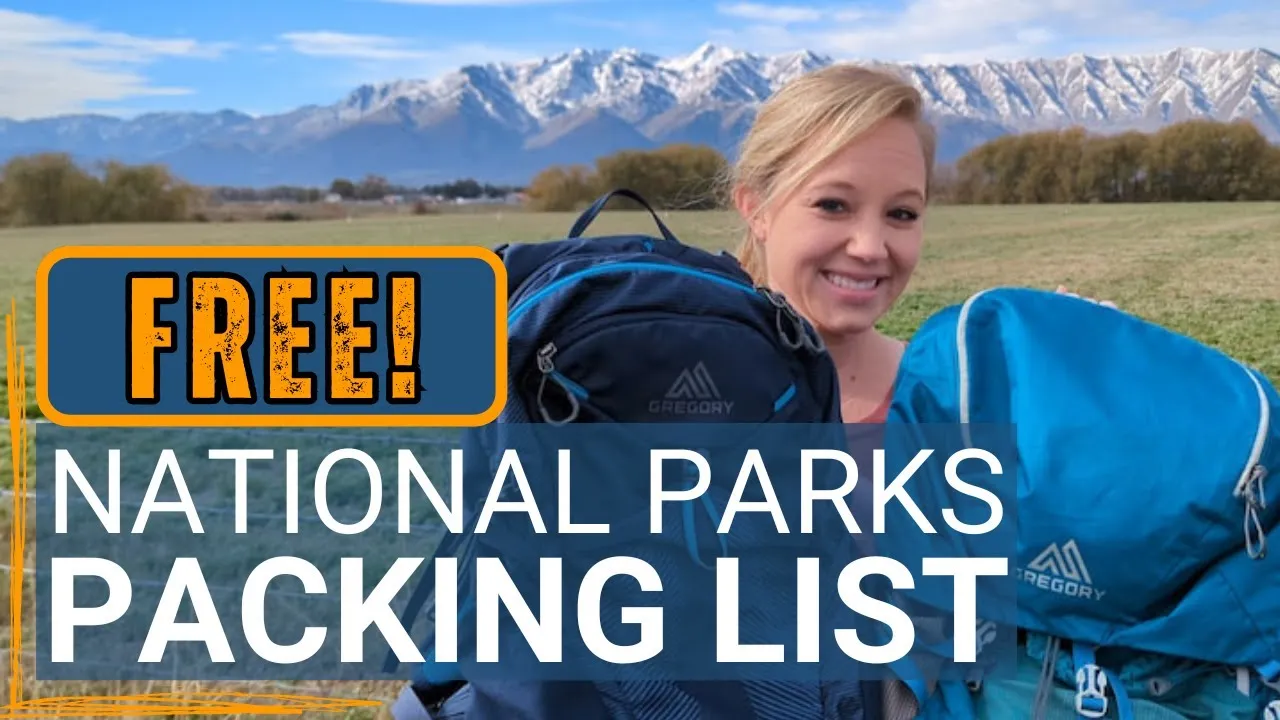 Essential national parks packing list gear layout
